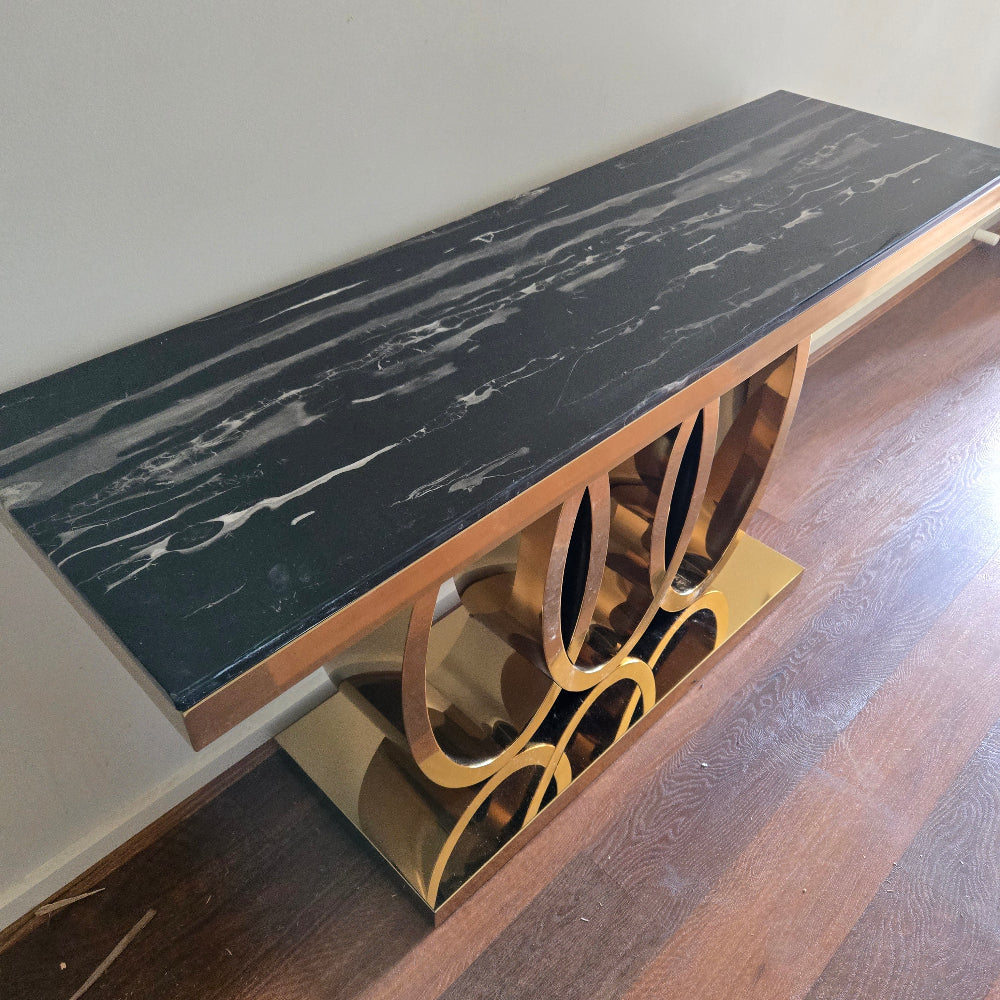 Elegant Gold Stainless Steel Console Table only