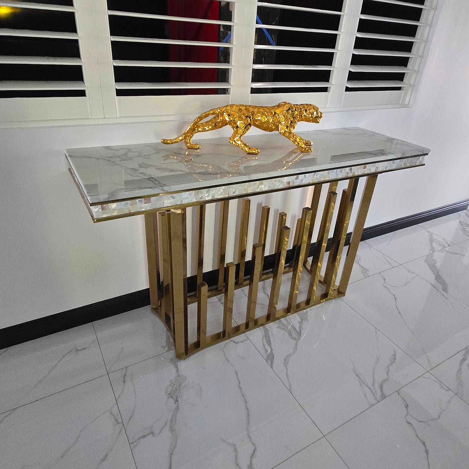 Elegant Modern Marble Console Table