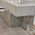 Modern 60cm Think Marble Coffee Table with Marble Base in White-Grey Colour