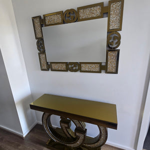 G-Junior Console Table & Mirror - Gold