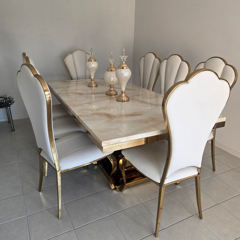 Lion Modern Black Velvet Dining Chair