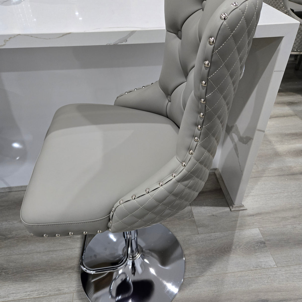 Lion Modern Adjustable Barstools - Grey