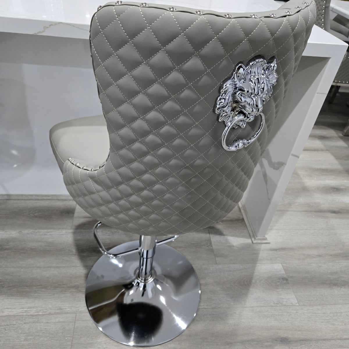 Lion Modern Adjustable Barstools - Grey