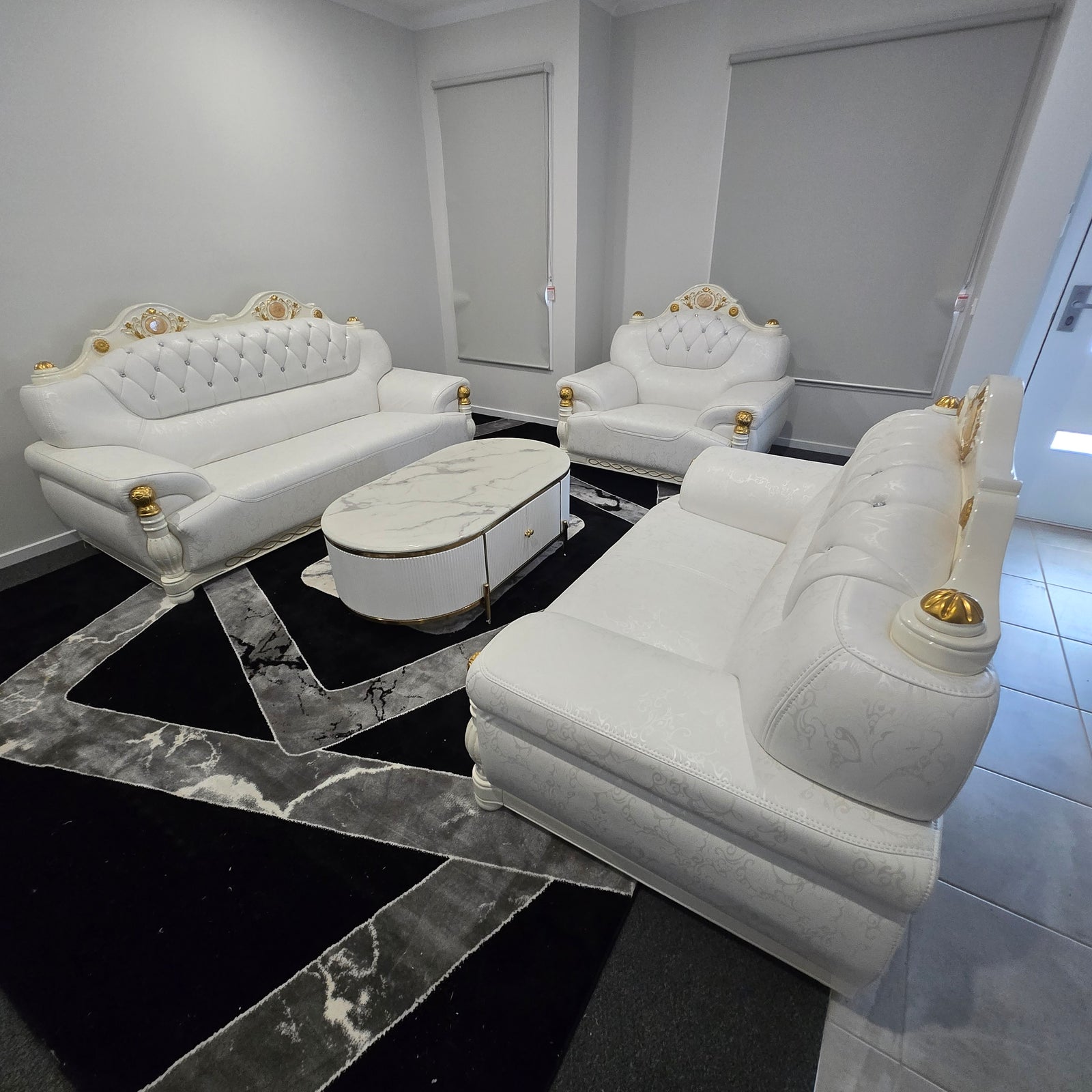 Avril Light Cream Sofa set (RBM 2)