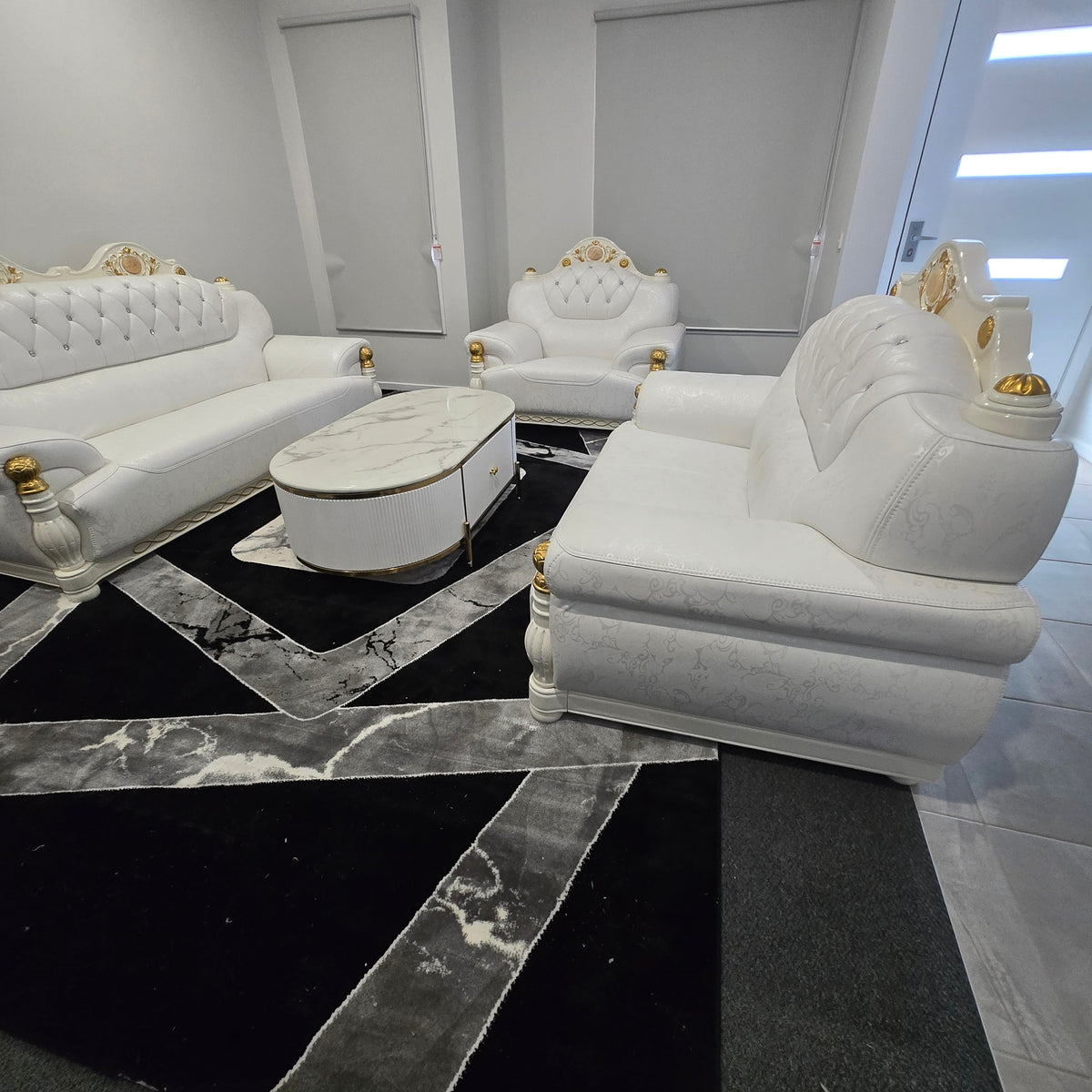 Avril Light Cream Sofa set (RBM 2)