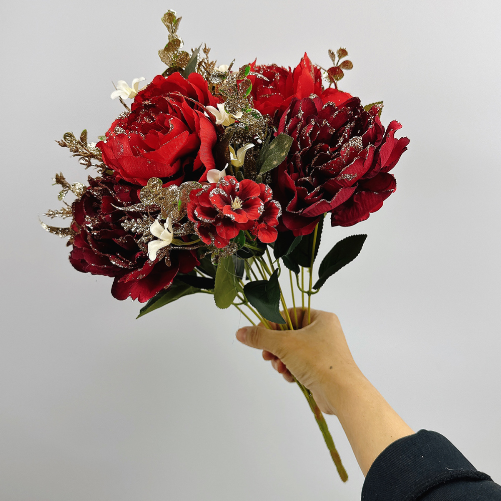 Overlord Bunch of Roses in Red, Marron and Green Available at RBM Classic Home