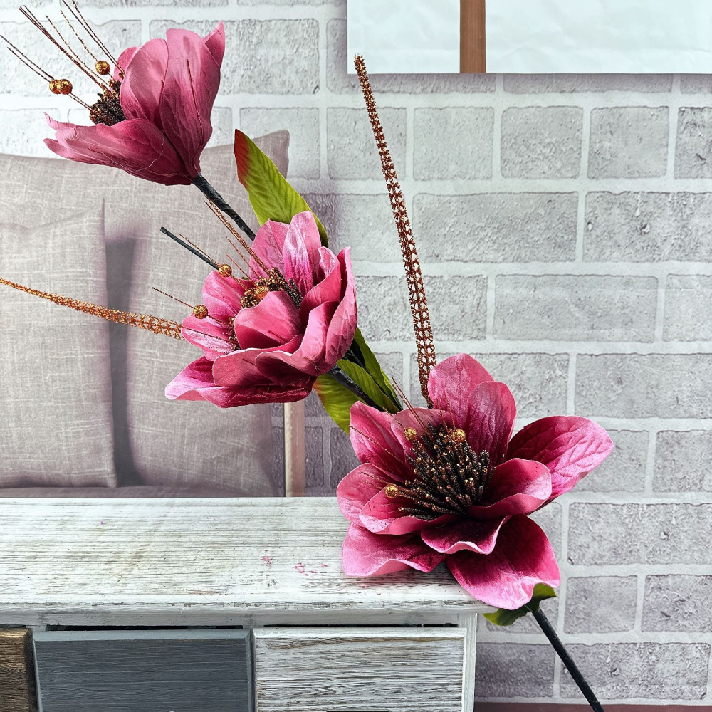 Modern Large 3-Head L120cm Plush Peony Pick Flowers Available at RBM Classic Home