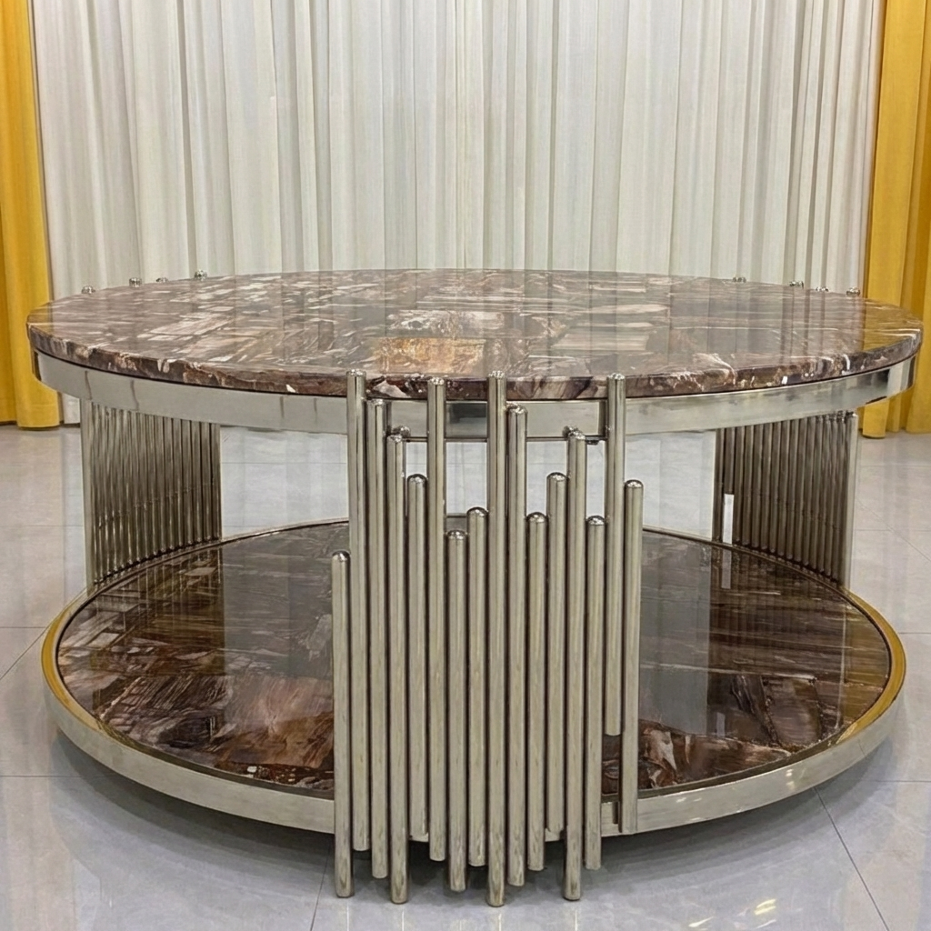 Elegant Modern Marble Coffee table (Circle)
