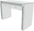 Modern Mirrored Glass Dressing Table with Led lights and 2 Drawers in Silver