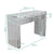 Classic Mirrored Glass Dressing Table with Led lights and 2 Drawers in Silver