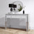 New Classic Modern Mirrored Glass Dressing Table with Led lights and 2 Drawers in Silver