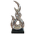 Gold Decorative Ceramic Sculpture Made from Glossy Ceramic on an MDF Base