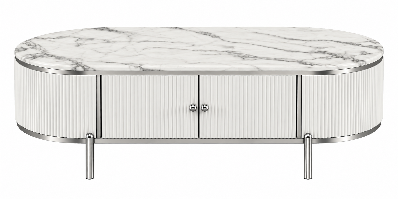 White MDF Modern Top Coffee Table