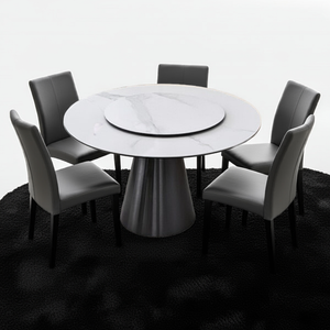 Round Marble Dining Table with 4 chairs
