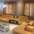 Modern Luxurious, Comfortable and Stylish Sofas / Couches in Cream Microfibre Leather and Brown Solid Wood Material