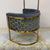 Elegant Design Grey Velvet Dining Room Chairs in Gold Stainless Steel frame