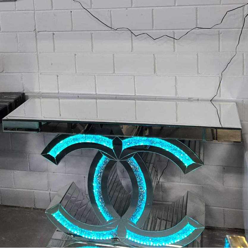 Mirrored Glass Console Table (Avril)
