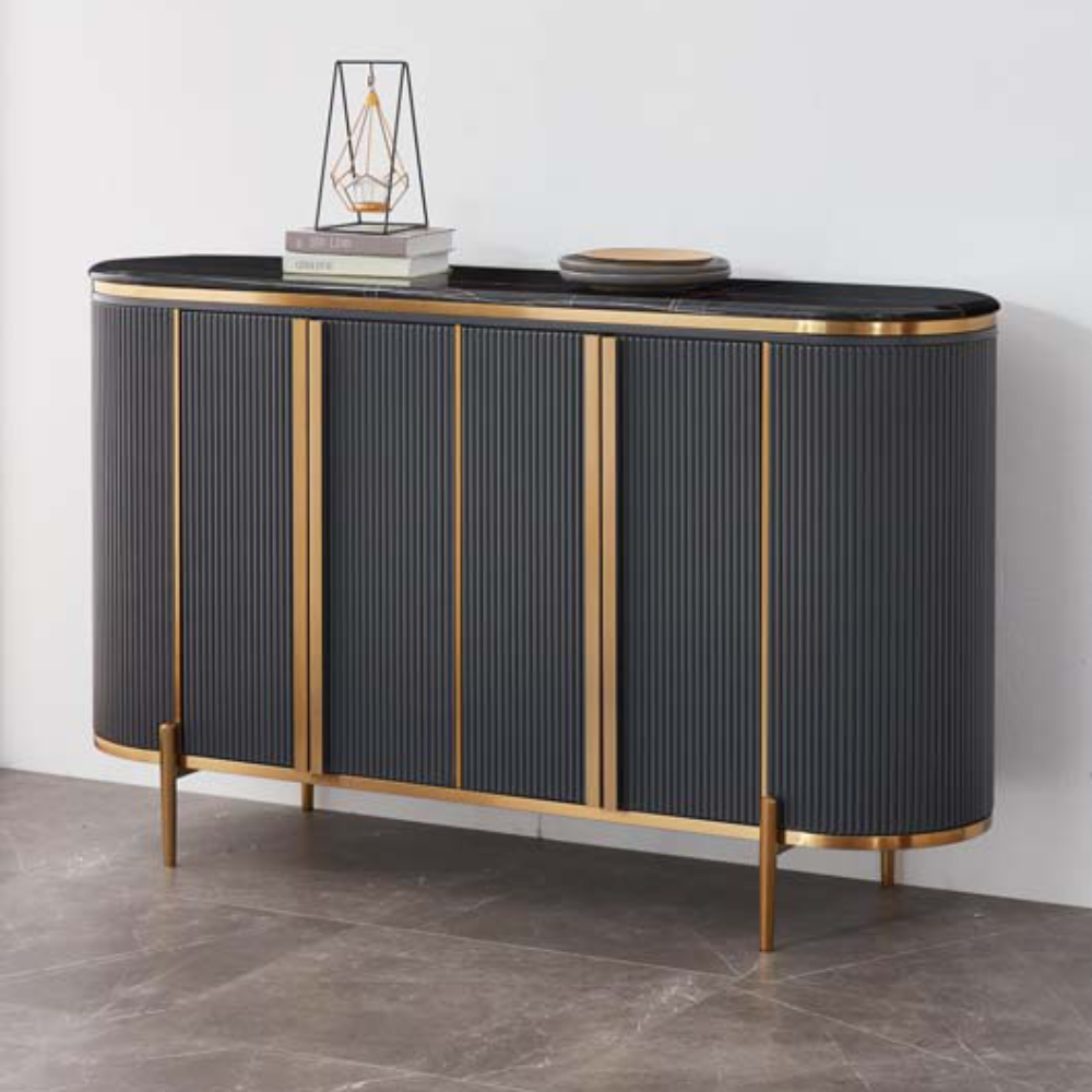 Dark grey buffet table discount
