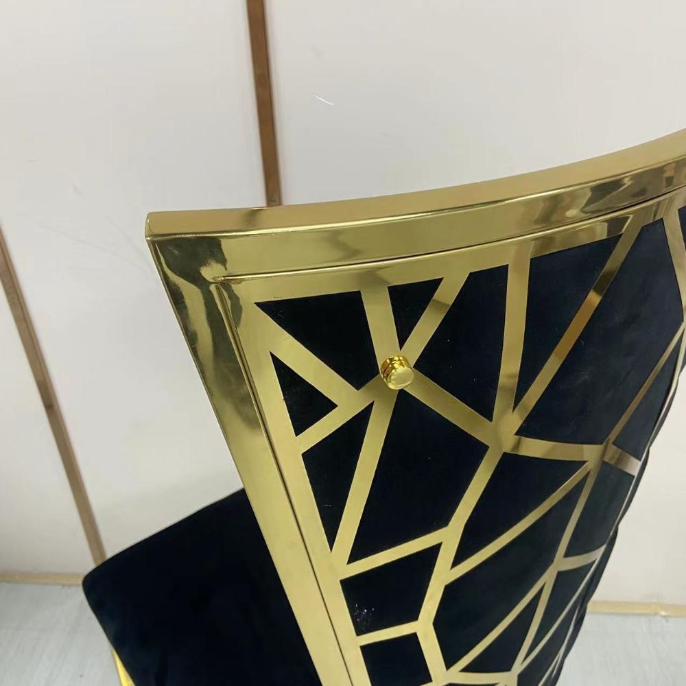 Best Exclusive Dining Room Chairs In Holland Velvet Material and Gold Frame