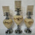 Classy Silver Alloy Frame with Glass Material Candleholders Set of 3