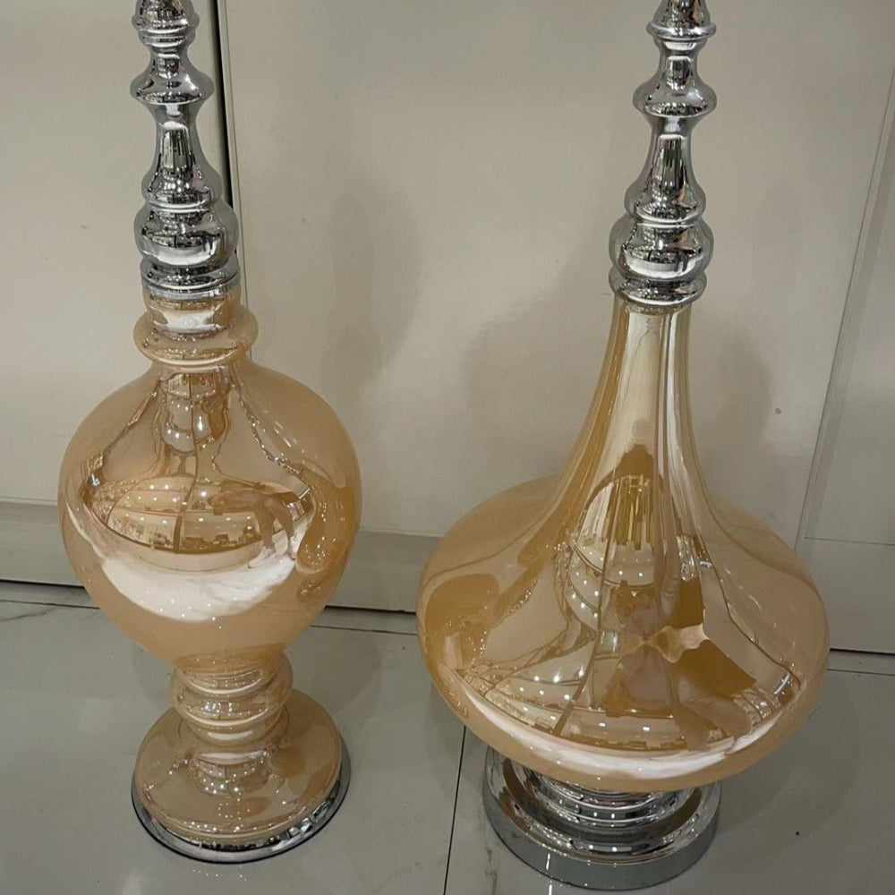 Silver Stainless Steel Frame Decoration Accessories with Glass Material