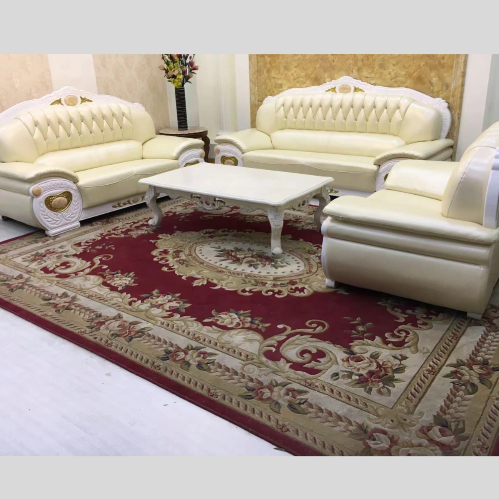 Elegant, Comfortable and Stylish set in Microfibre Cream Leather Material 6-Seater Set and 7-Seater sets