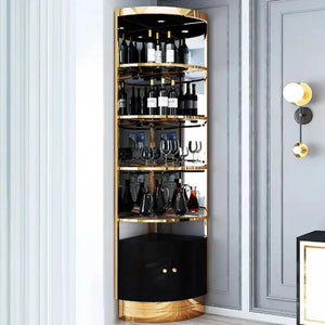 Classy Modern RBM Classic Home Corner Black and Gold Wine / Display / Traditional Cabinet