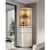 Classic White 2 Piece Display Cabinet with Gold Frame