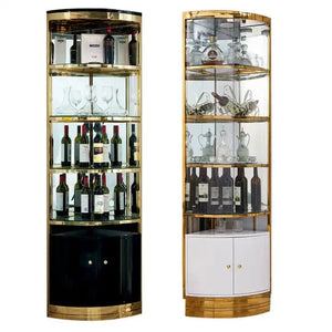 RBM Classic Home Corner Both the White and Gold and Black with Gold trim Wine / Display / Traditional Cabinet
