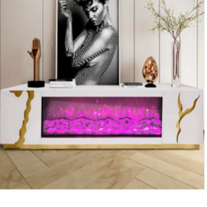 MDF TV Unit with Fireplace