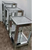 Elegant Classy Modern Silver Diamond Crushed Glass Side Table