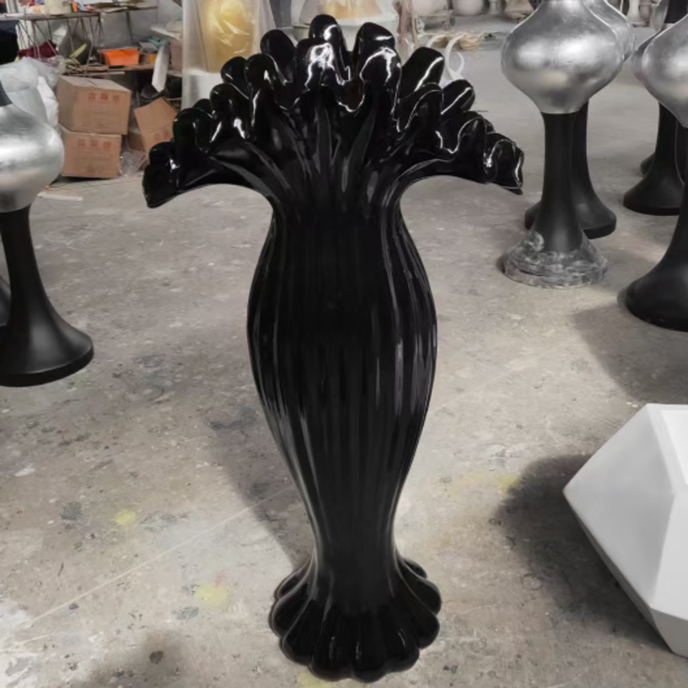 Large Black Resin Decorative Vase at RBM Classic Home