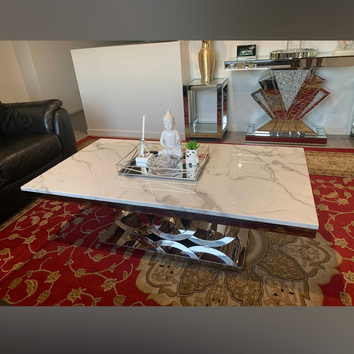 Circles Modern Marble Coffee Table