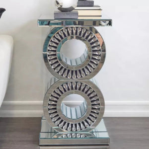 New Design of Side Table in Spark / Wheel Style in Silver
