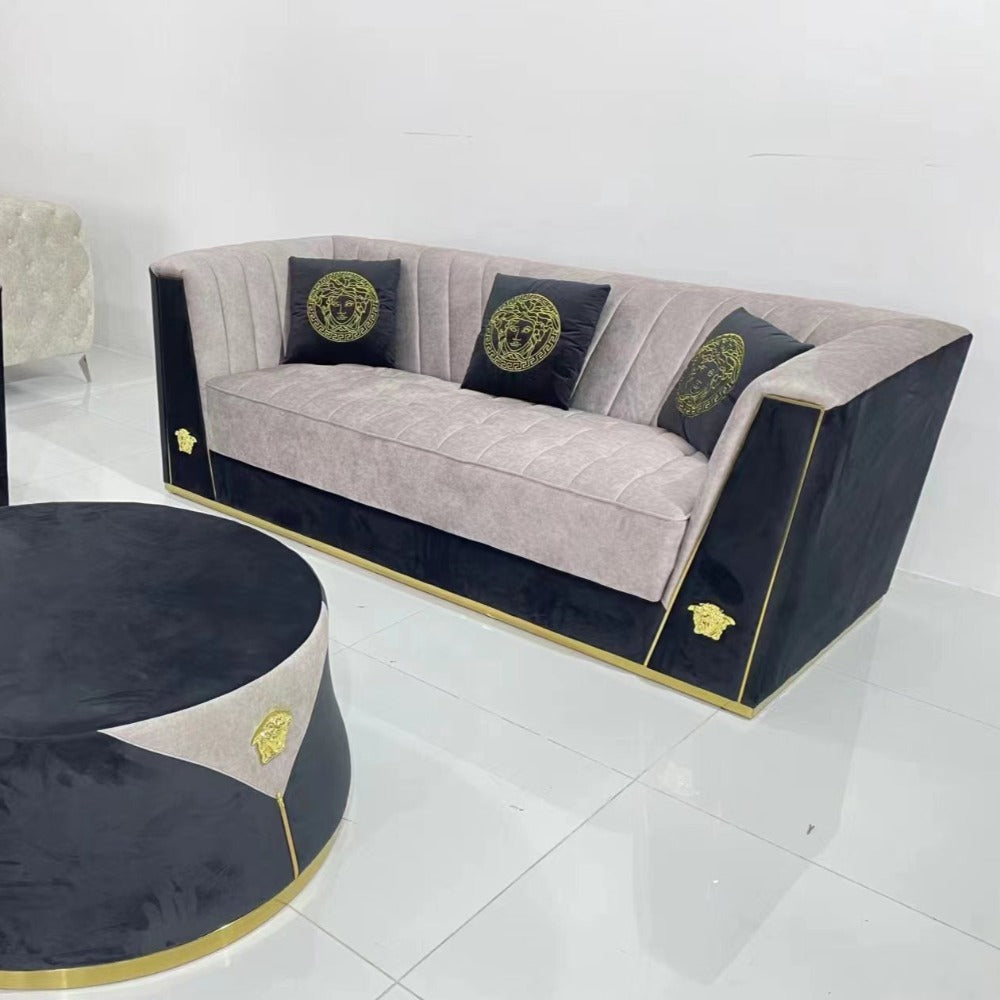 Modern Classy Velvet Couches with Designer Logo