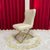 Modern Cream Leather Dining Room Chair in Silver Stainless Steel Frame
