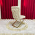 Classic 6-Seater Marble Dining Table With Classy Black Velvet Dining Room Chairs in Gold Stainless Steel Frame
