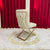 Modern Cream Leather Dining Room Chair in Silver Stainless Steel Frame