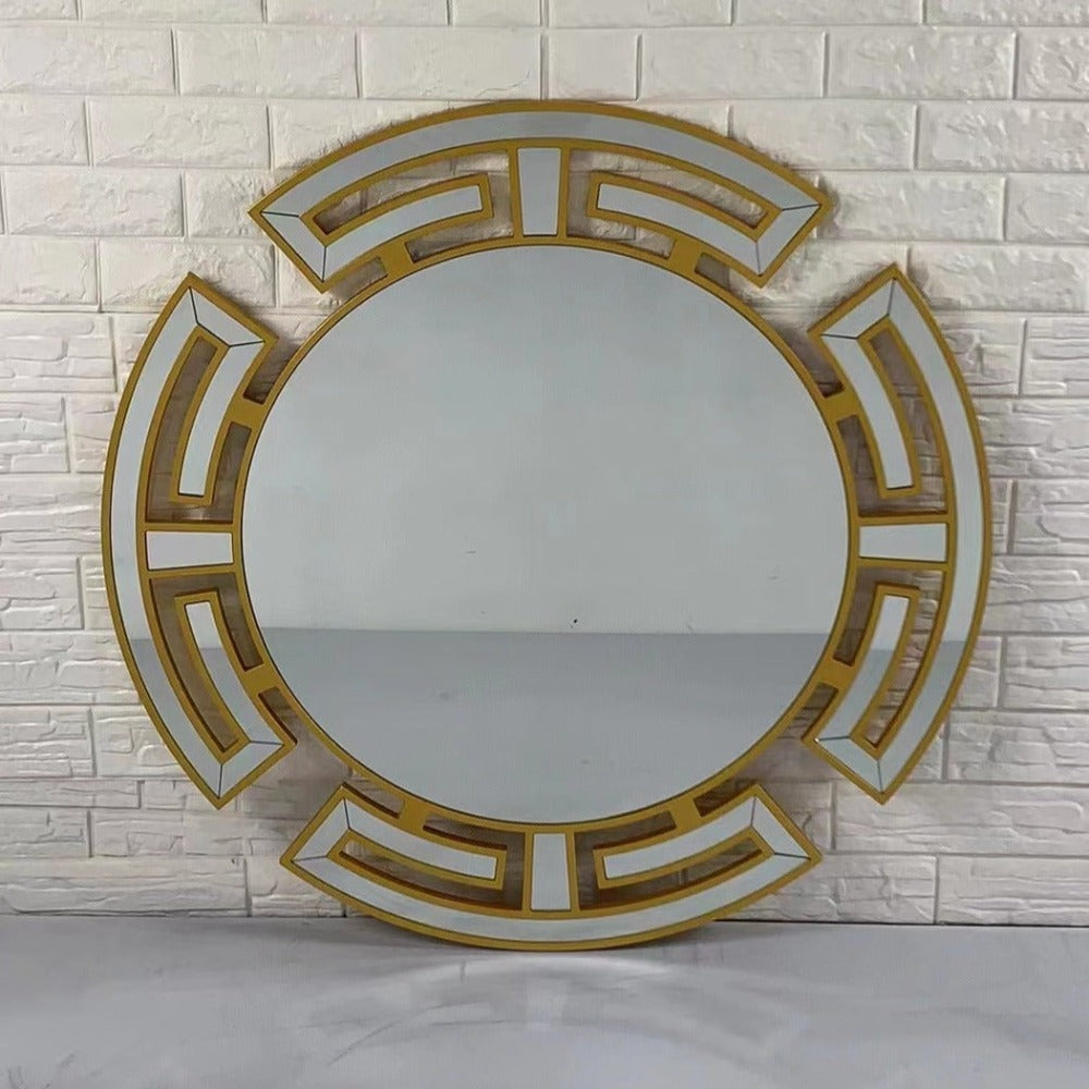 Gold Modern Classic Mirrored Glass Hallway Wall Mirror