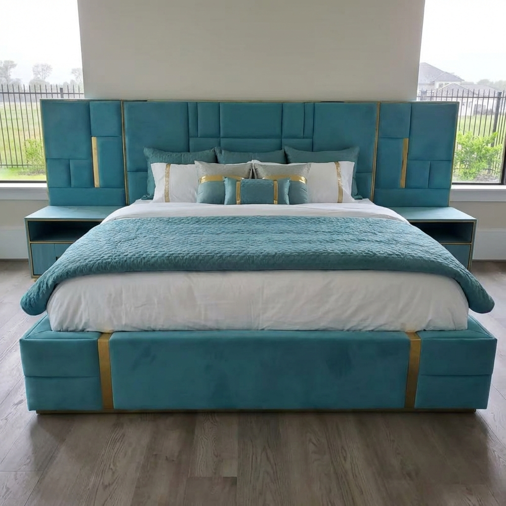 Exclusive Bed and 2 Bedside Tables