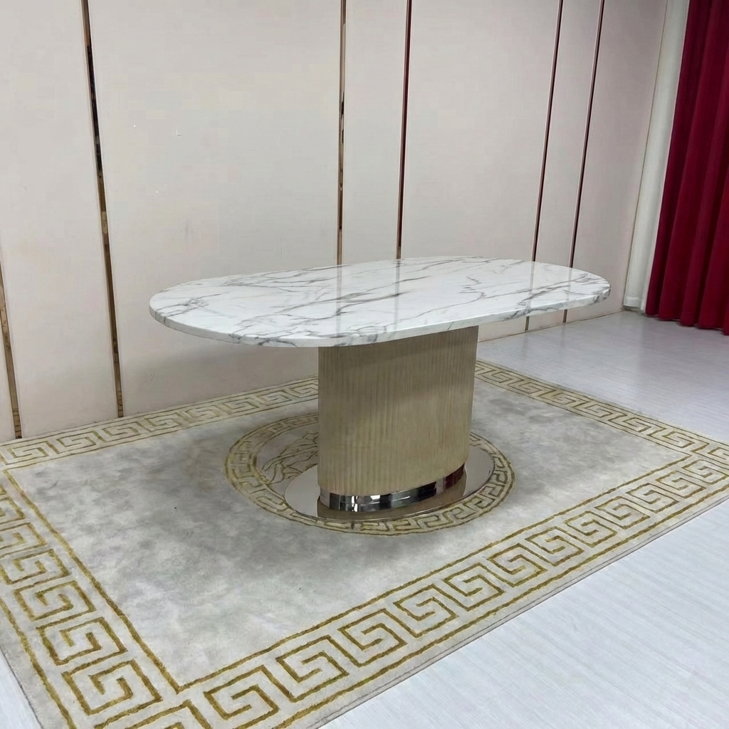 Oval Marble Dining Table