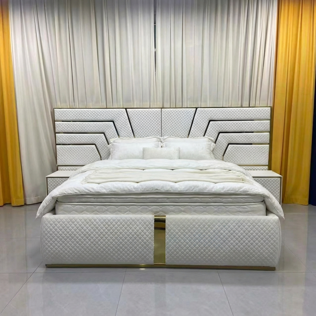 Angel Queen Bed and 2 Bedside Tables