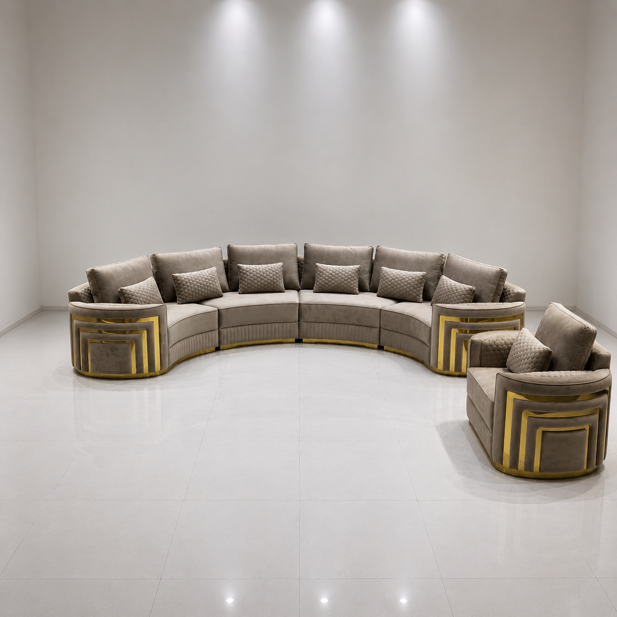 C-Shaped Corner Sofa set