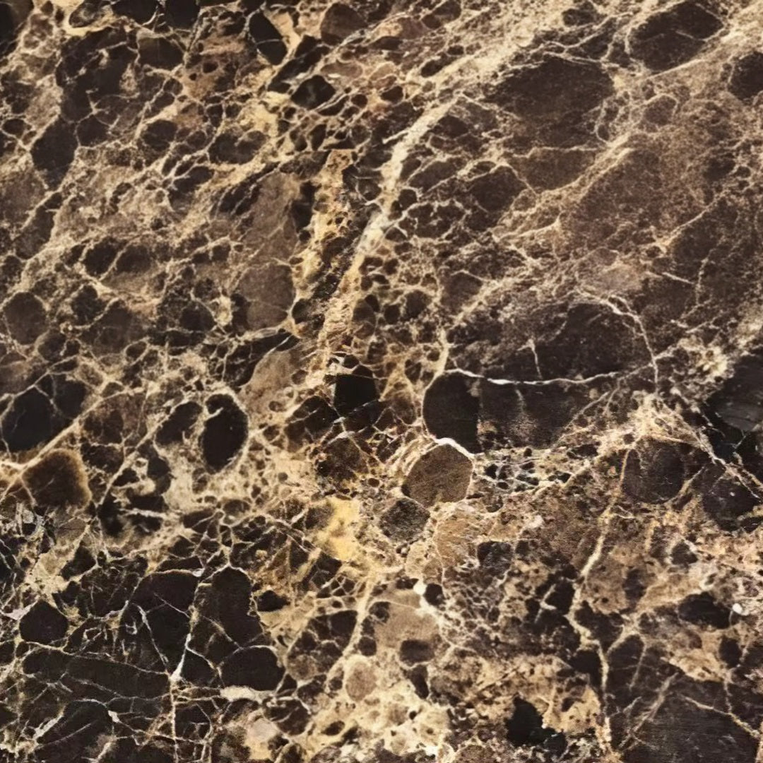 Close-up of a brown and black marbled pattern