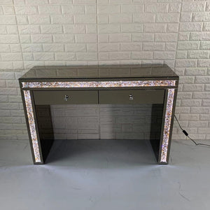 LED Dressing Table with Diamond Crushed Glass
