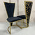 Classy and Exclusive Dining Room Chairs In Holland Velvet Material and Gold Frame