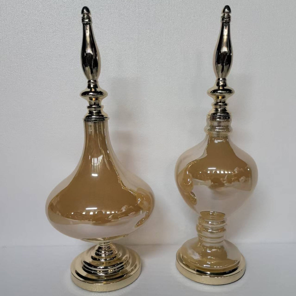 Modern Gold Stainless Steel Frame Decoration Accessories with Glass Material