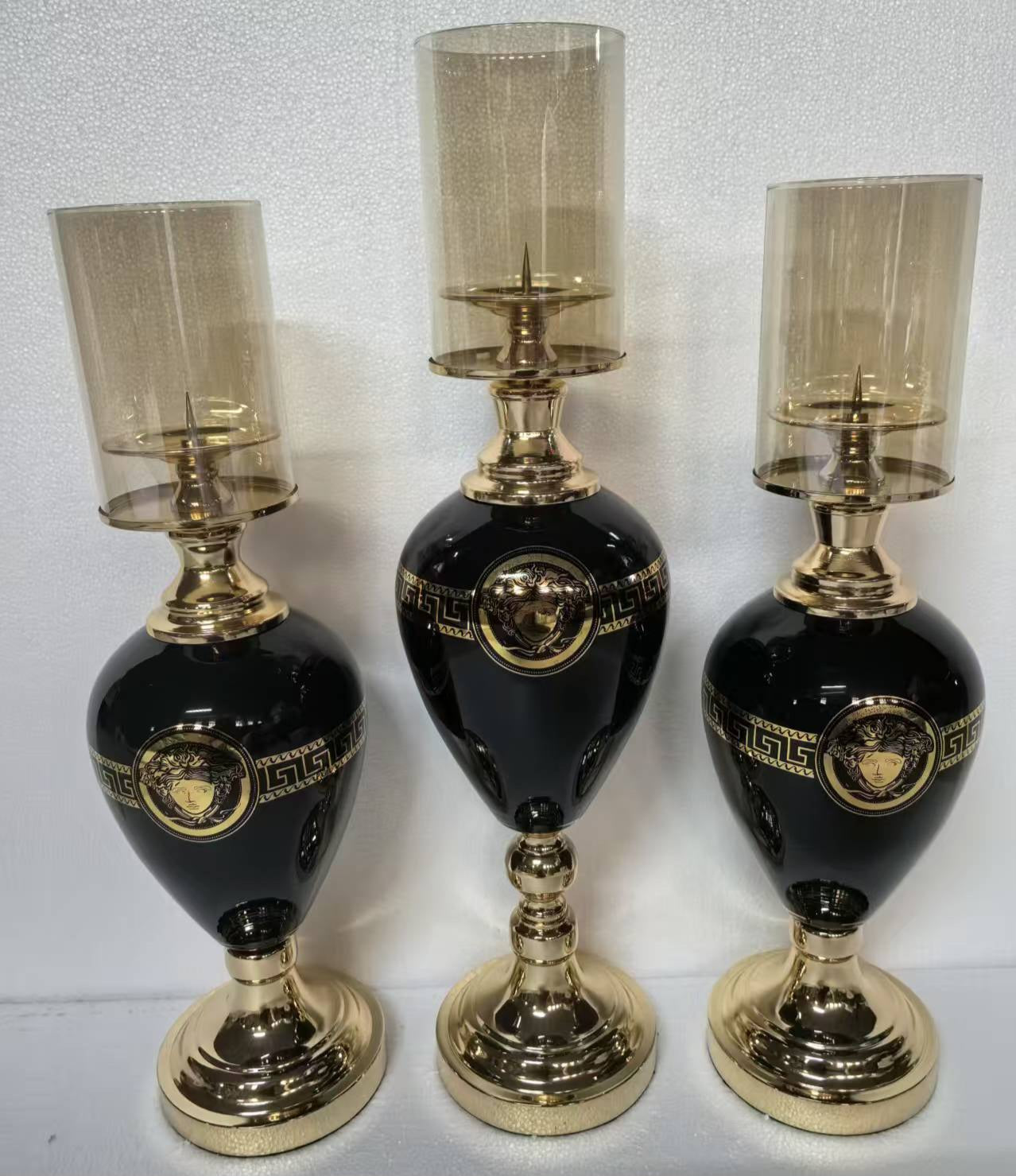 Avie Decorative Candleholders (Black)
