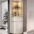 Classic White 2 Piece Display Cabinet with Gold Frame