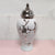 Big White and Silver Ceramic Decorative Vase / Jar with Lid